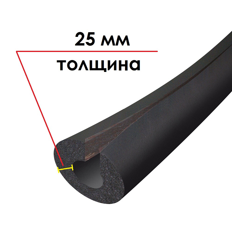 Трубка K-FLEX 25x108-1 ST IN CLAD black
