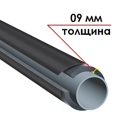 Трубка K-FLEX 09x140-1 ST IC CLAD BK